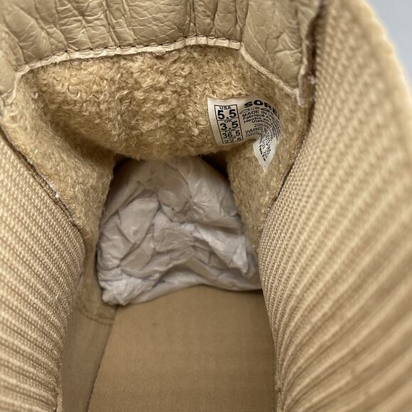 NEW Sorel Women’s Caribou X Waterproof Chelsea Boots Beige Size 5.5 - Picture 5 of 10